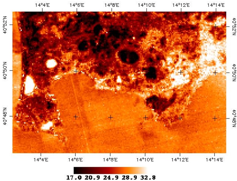 Surface Temperature Map using satellite data